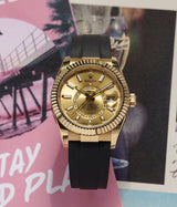 Skydweller Oysterflex Yellow Gold
