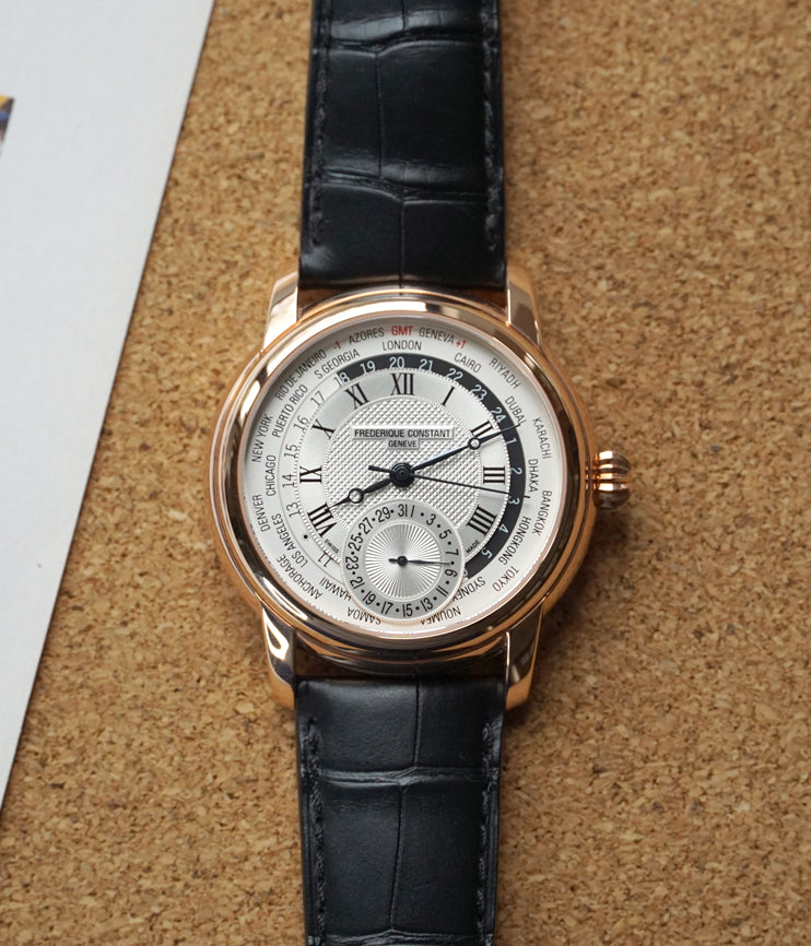 Worldtimer Silver Dial Rose Gold-Plated