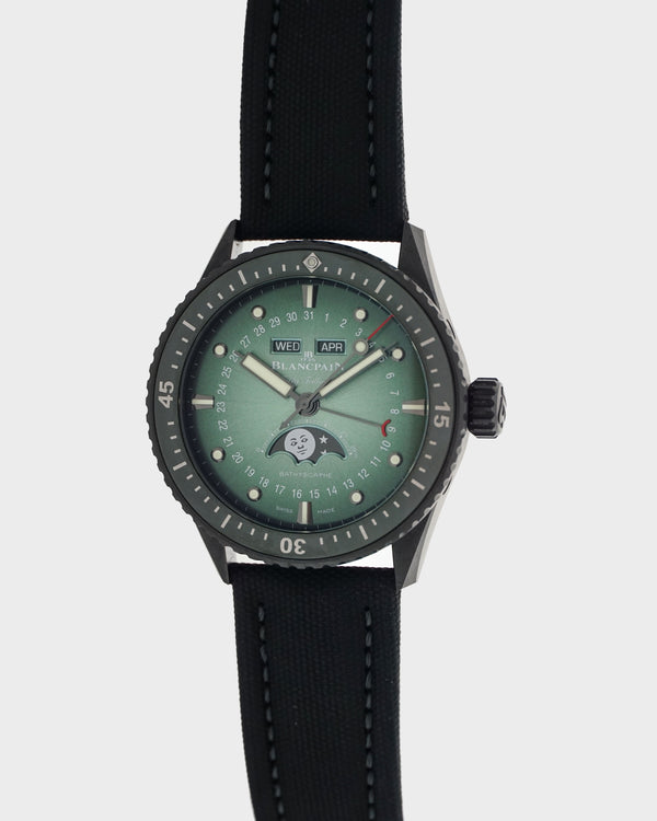 Bathyscaphe Quantième Complet Phases de Lune Ceramic Green