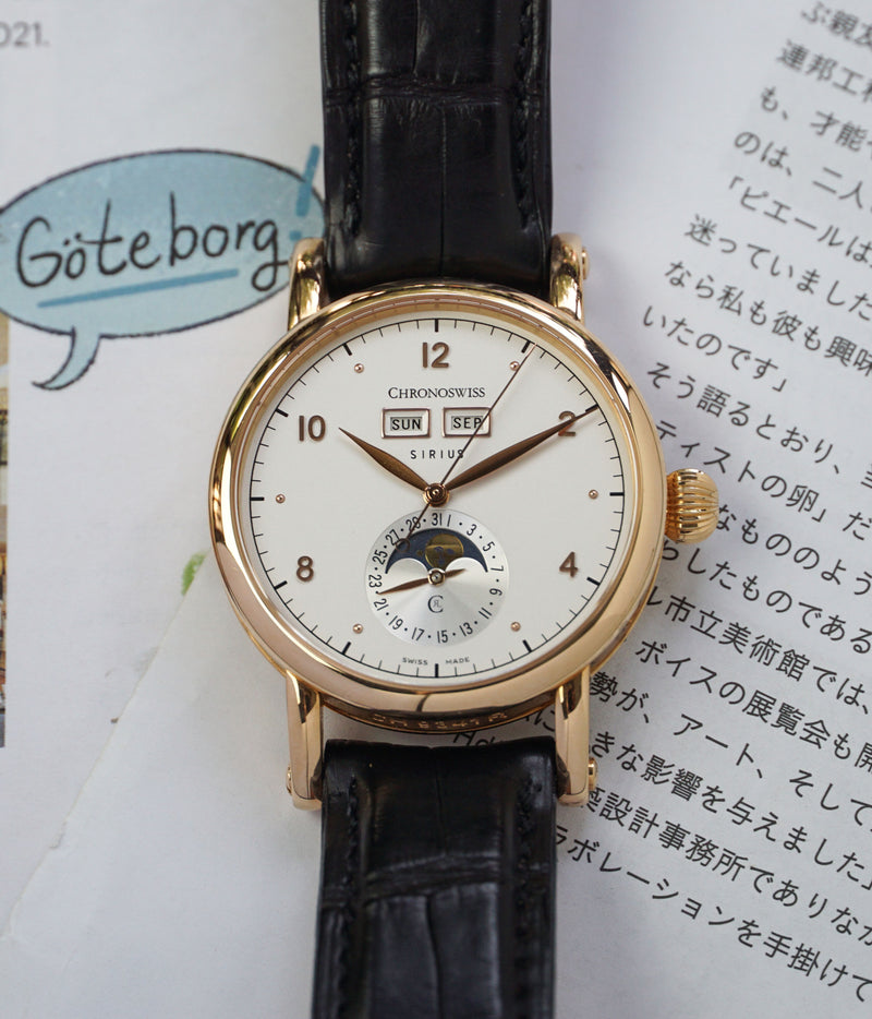 Sirius Triple Date Calendar 18K