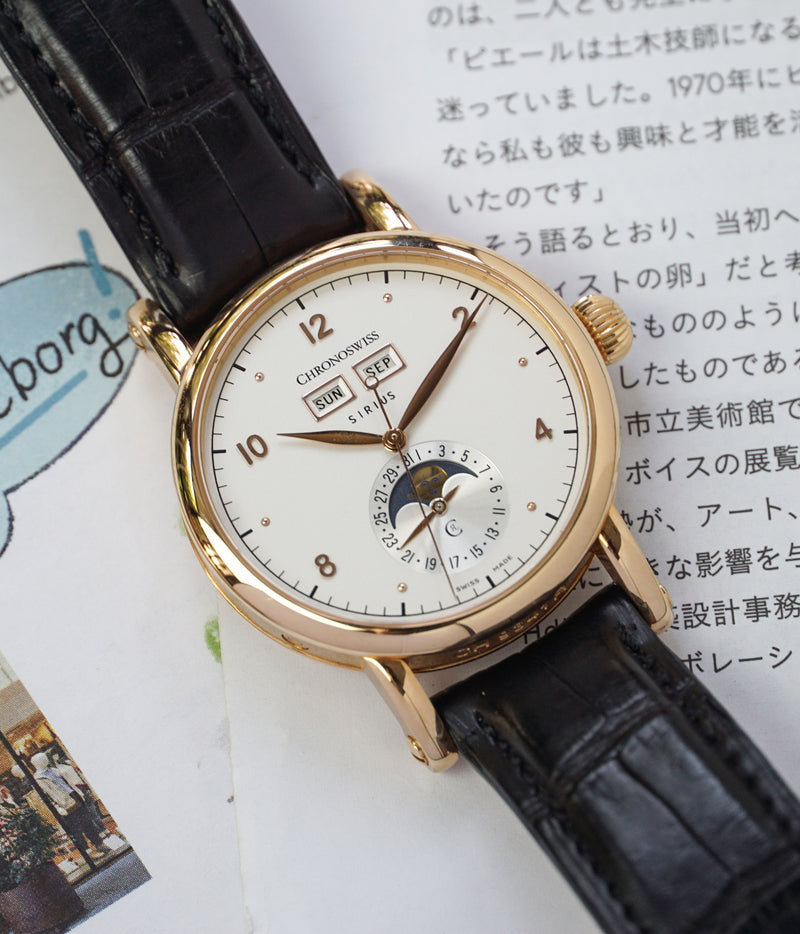 Sirius Triple Date Calendar 18K