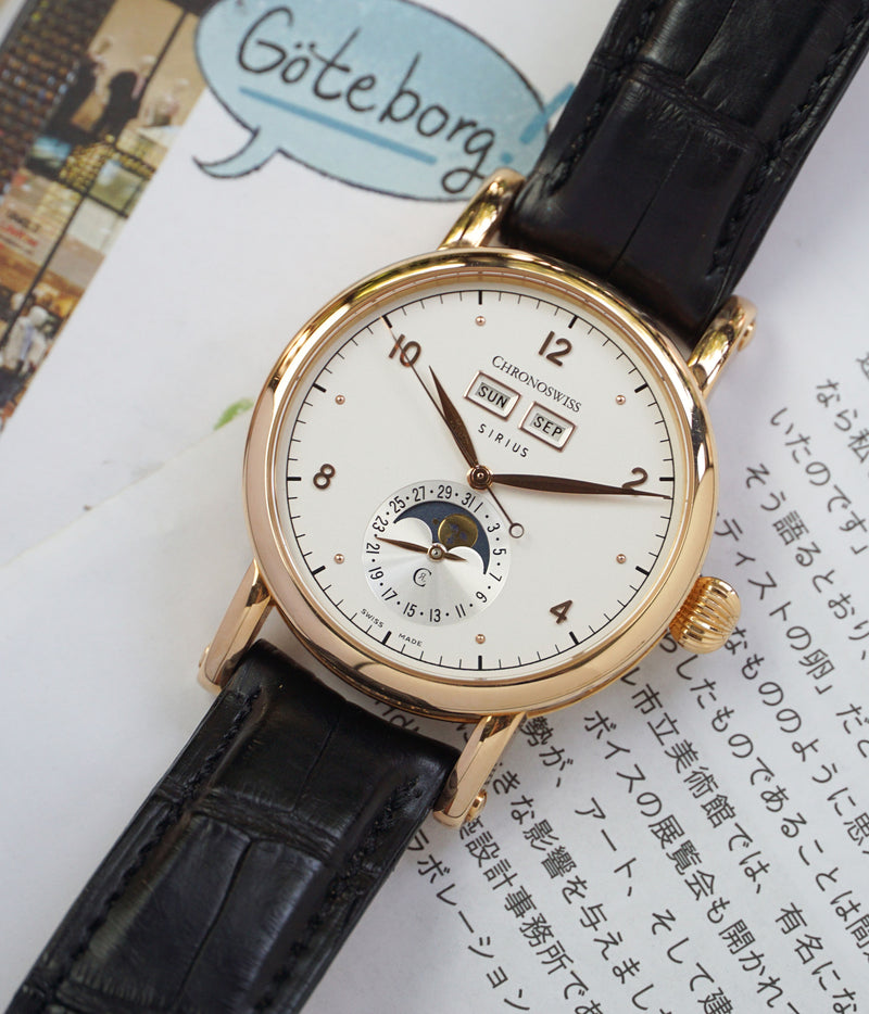 Sirius Triple Date Calendar 18K